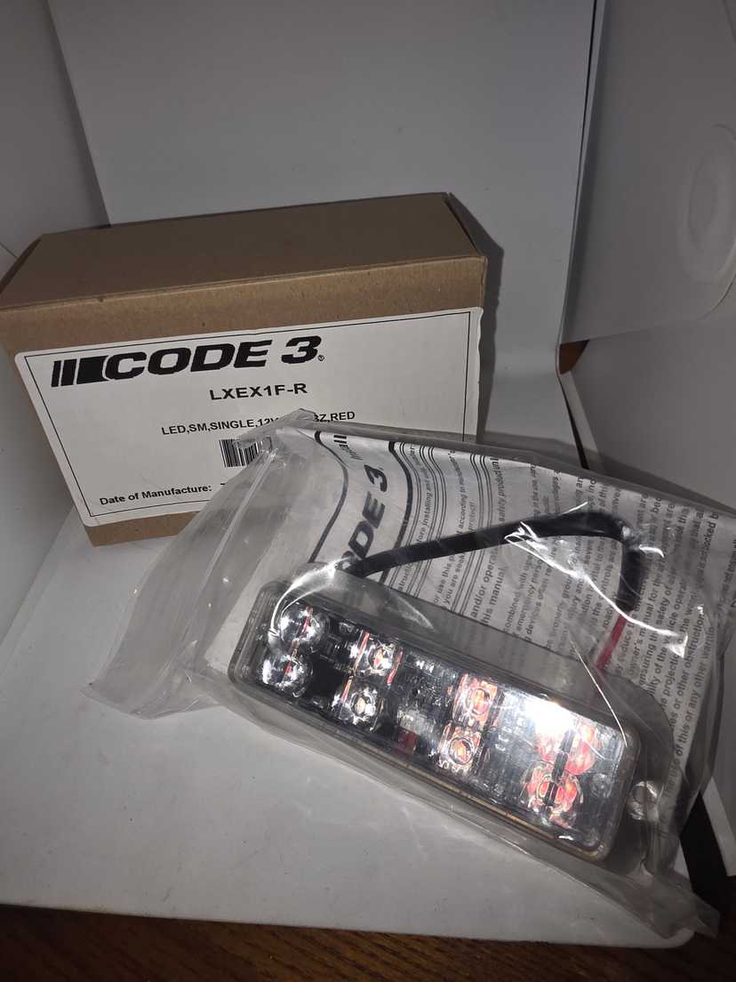 Lot of 3 code 3 ledx lightheads red — photo 5