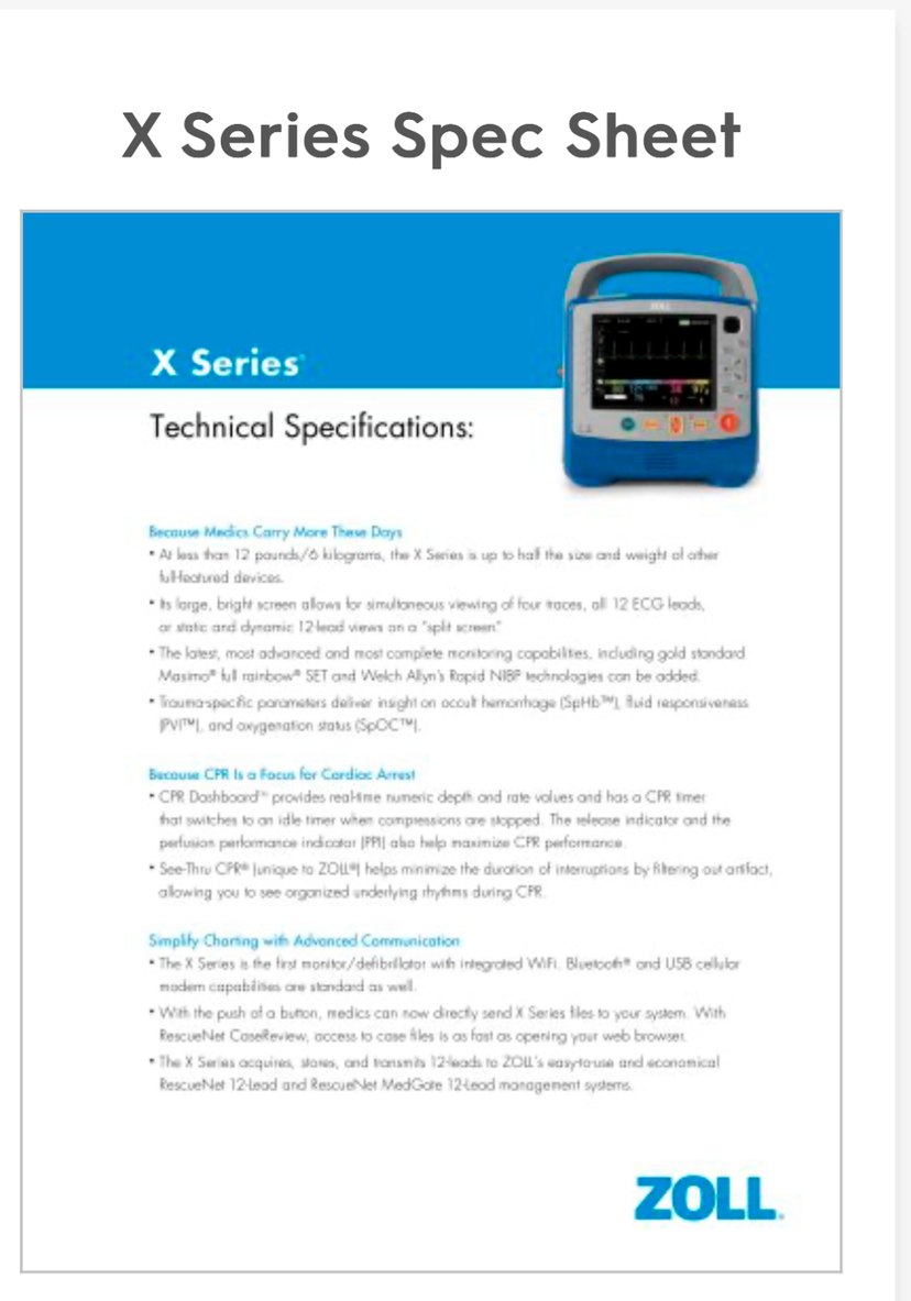 ZOLL X Advanced Monitor/Defibrillator — photo 5
