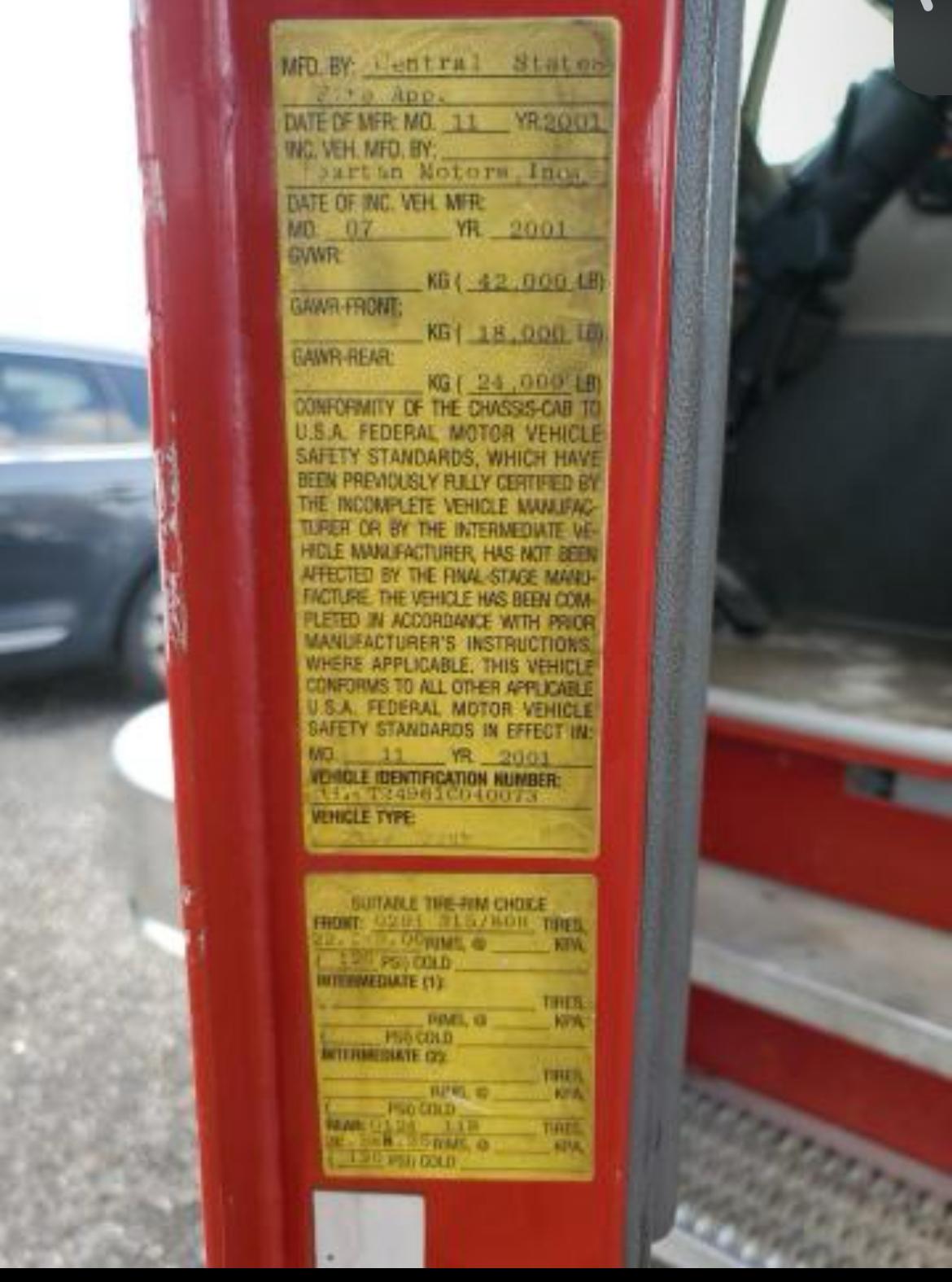 2001 Central States Pumper Fire Truck - image 17