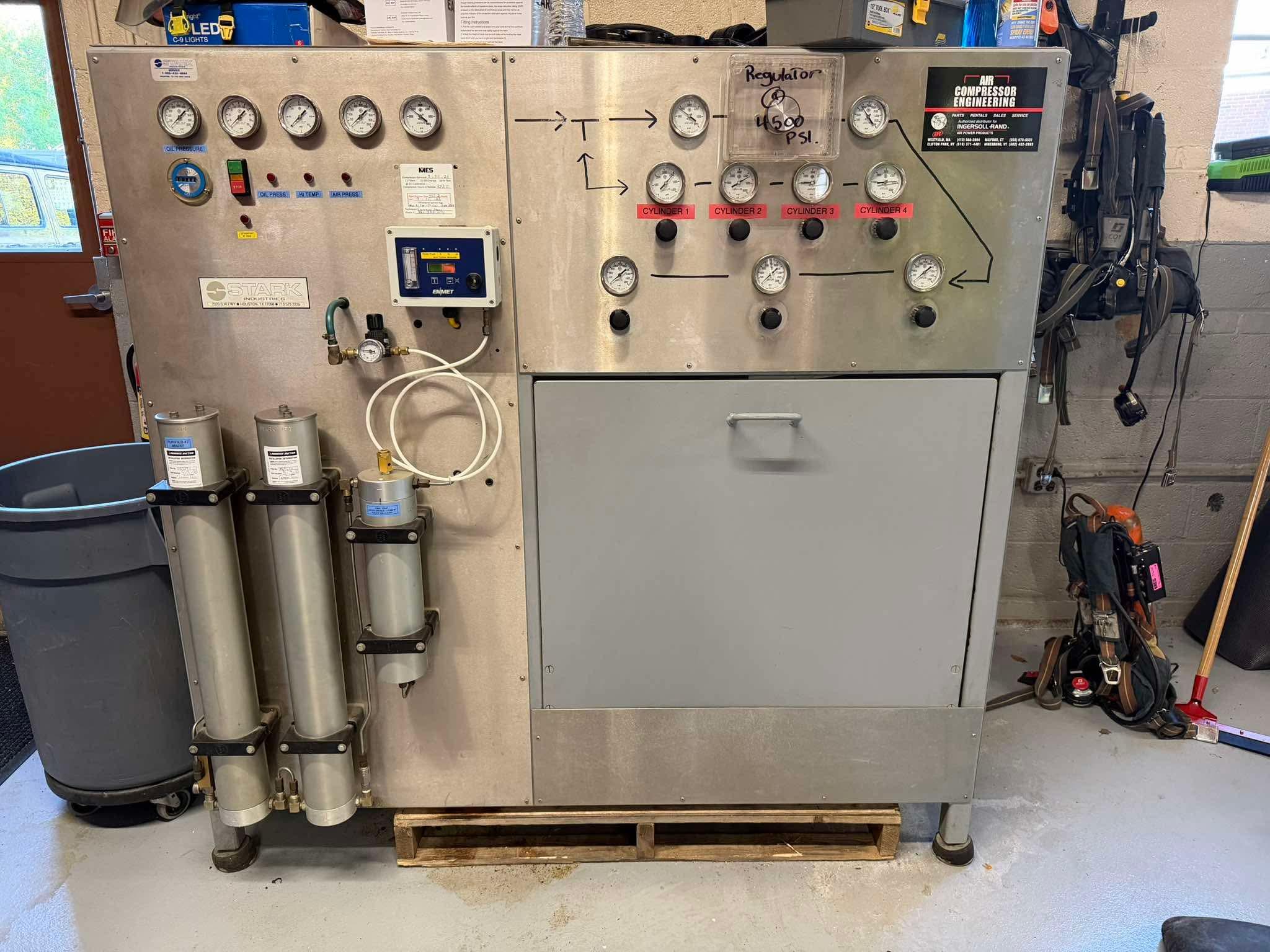 MID- 90’s Stark SCBA Air Compressor with Cascade - image 1