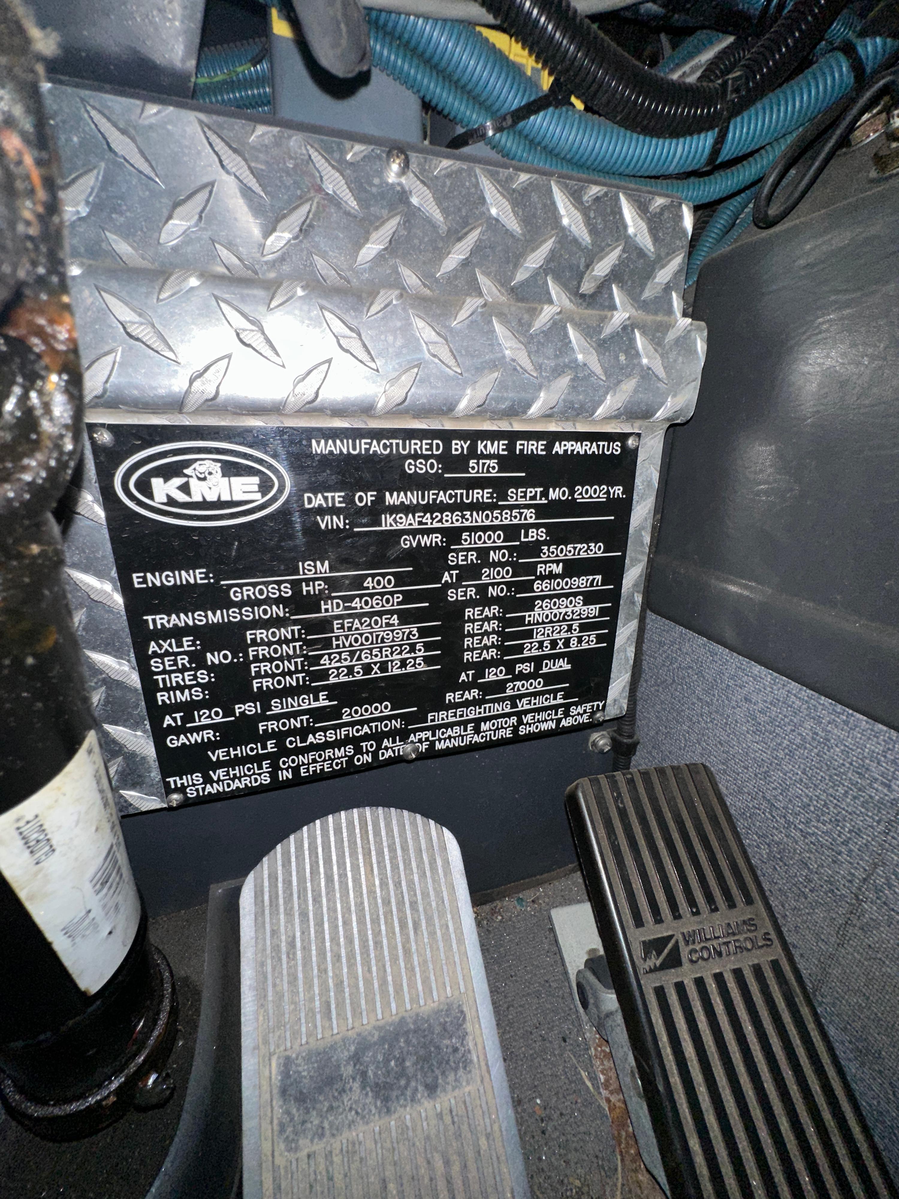 2002 KME Excel Engine, including equipment - image 46