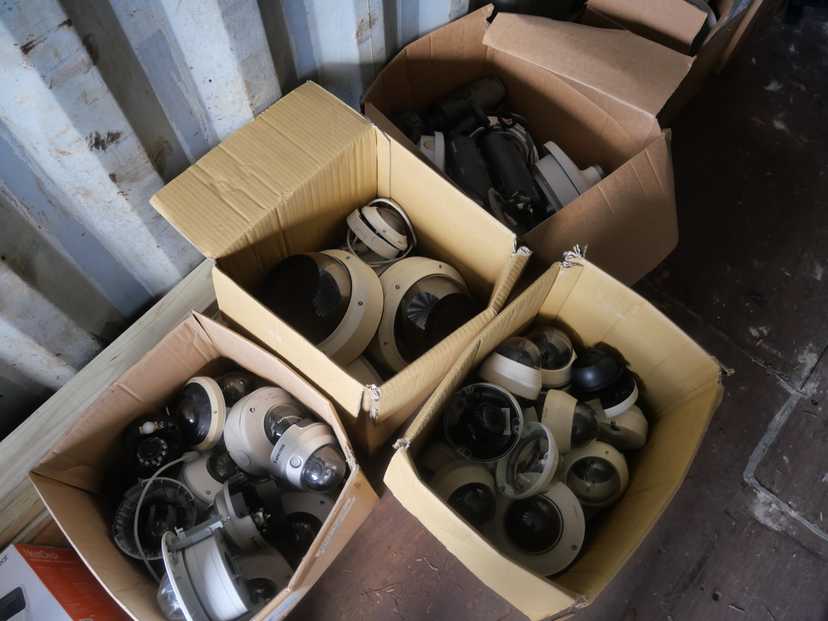 4 boxes of misc surveillance cameras
