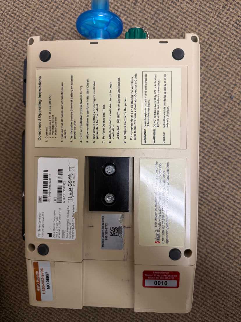 Zoll Series 731 EMV+ Transport Ventilator — photo 3
