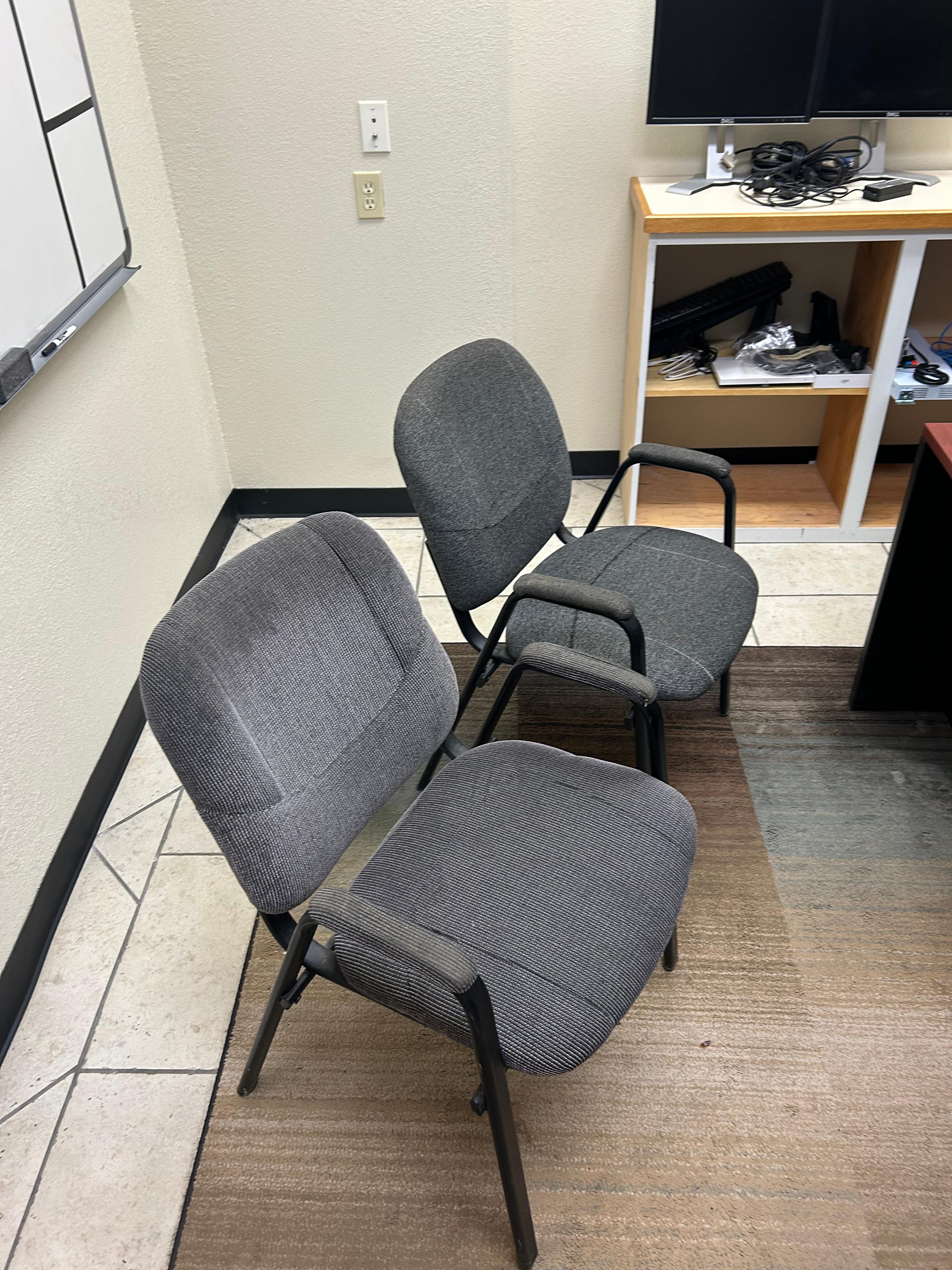 Office Desk, Cabinet, Monitors and Chairs  - image 6