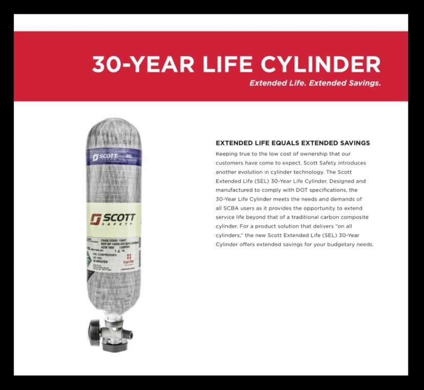 Scott Safety 4500psi 45min SEL Cylinders Mfr 2016 — photo 6