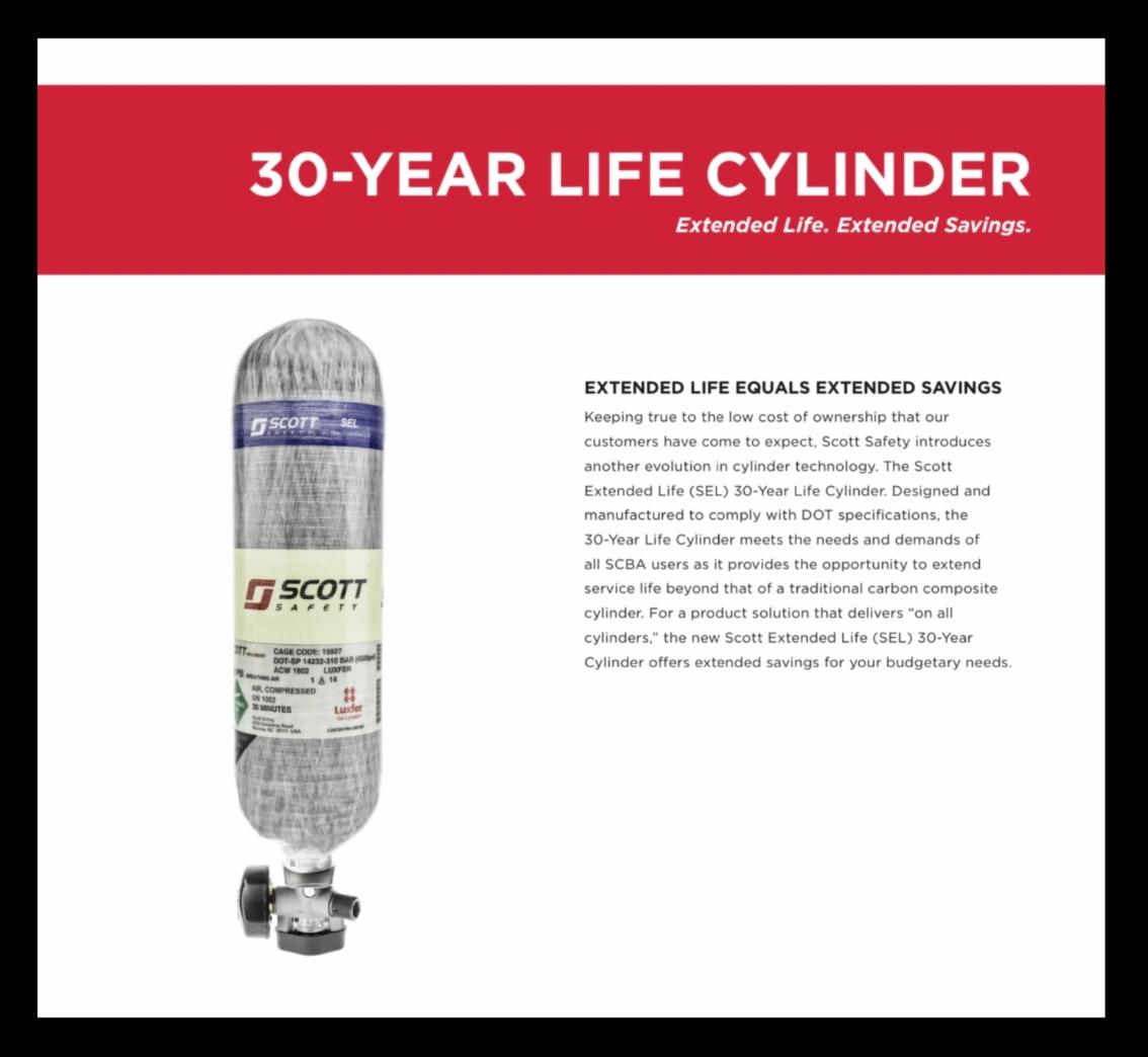 Scott Safety 4500psi 45min SEL Cylinders Mfr 2016 - image 6