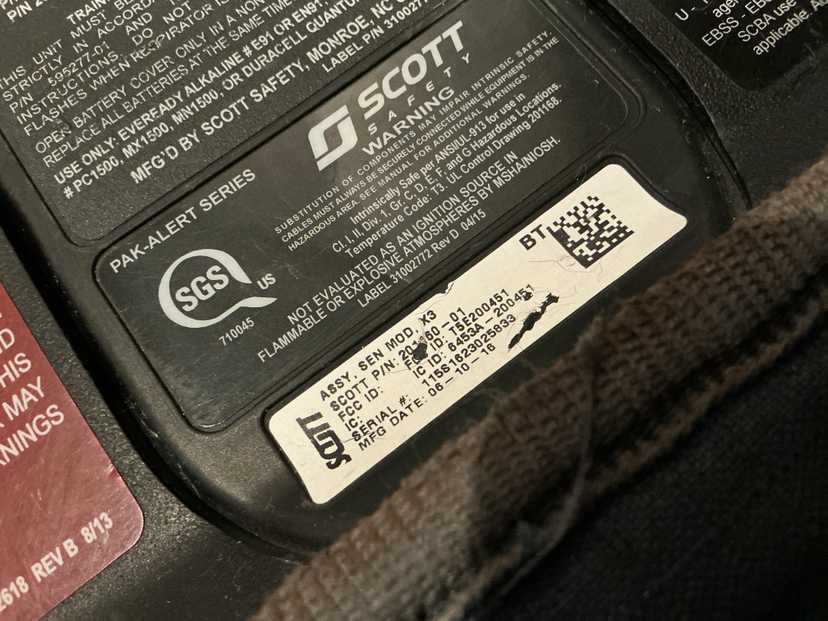 Scott 5.5 X3 Snap Change 5500 PSI CBRN SCBA — photo 8