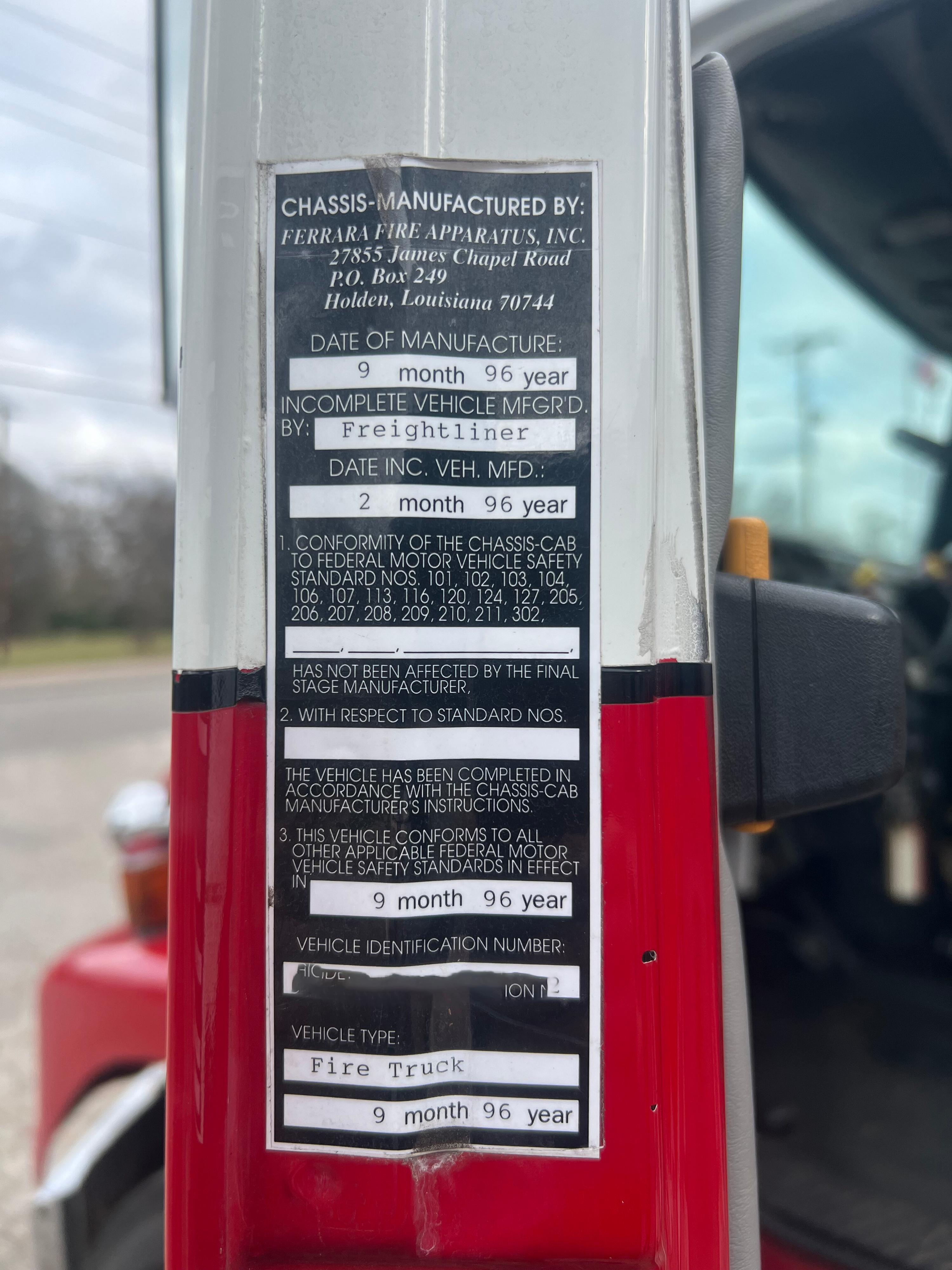 1996 Ferrara Freightliner Pumper - image 15