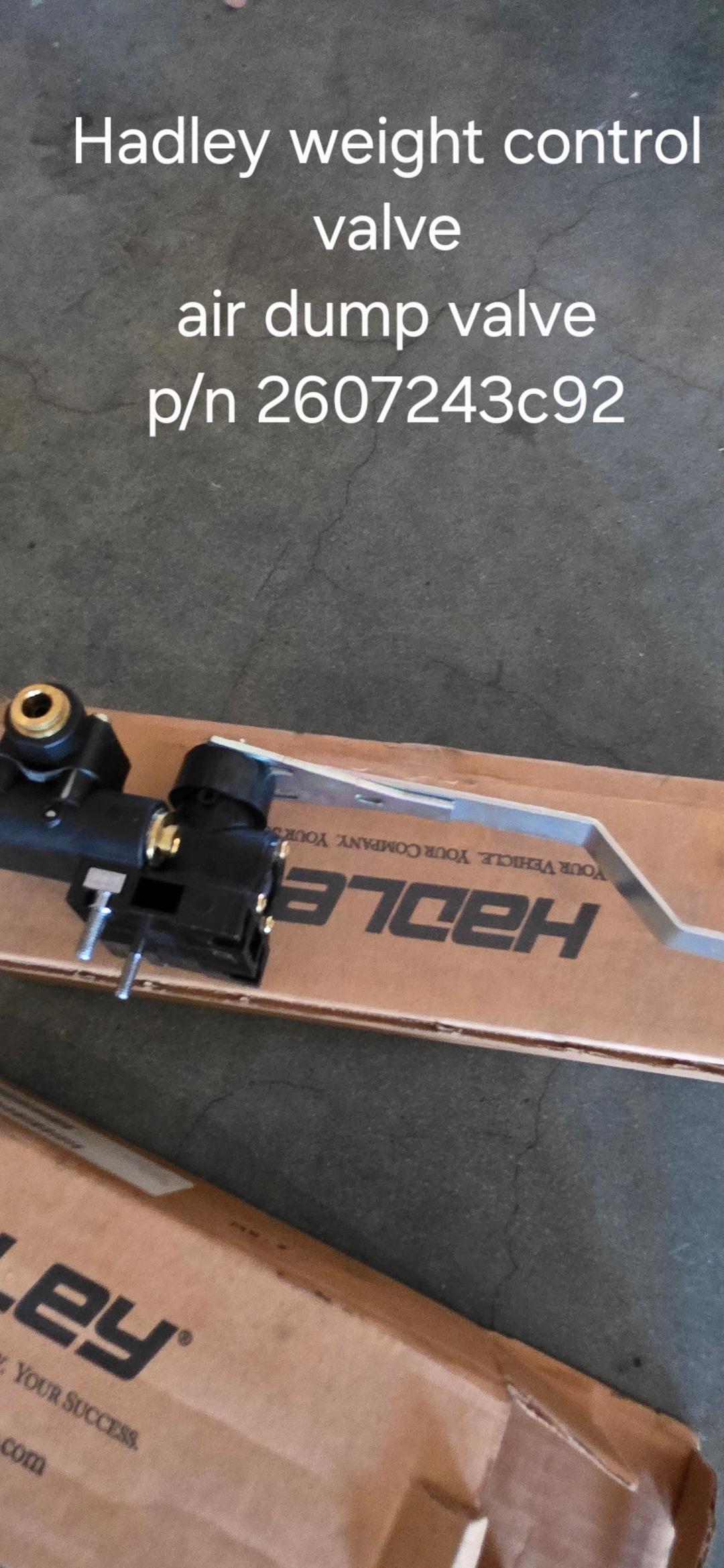 Hadley weight control valve