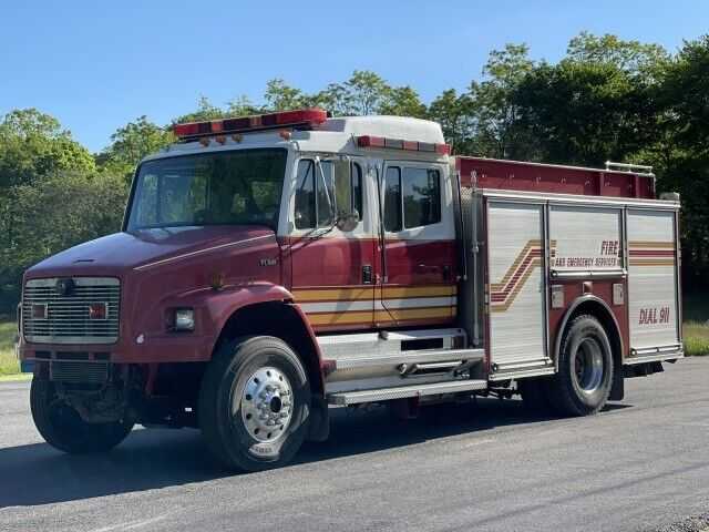 1997 Freightliner FL106 Crew Cab Fire Pumper Truck Detroit Diesel