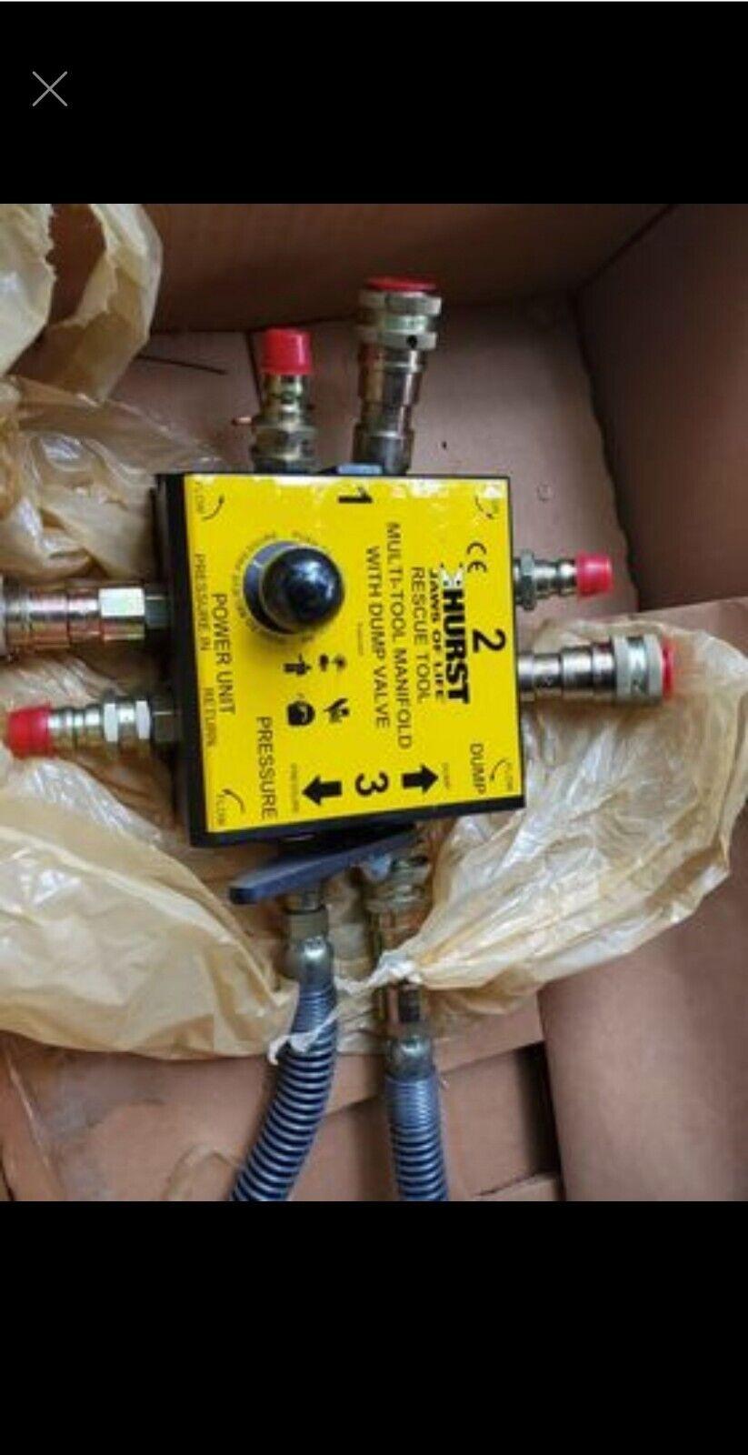 Hurst Jaws Of Life Rescue Systems Rescue Tool Manifold & Dump Valve. NOS - image 3
