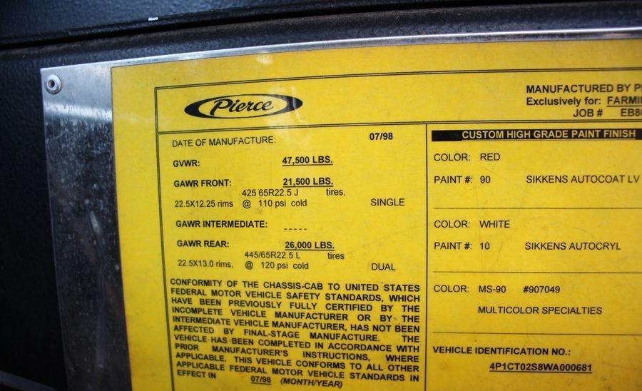 1998 Pierce Quantum Pumper - image 59
