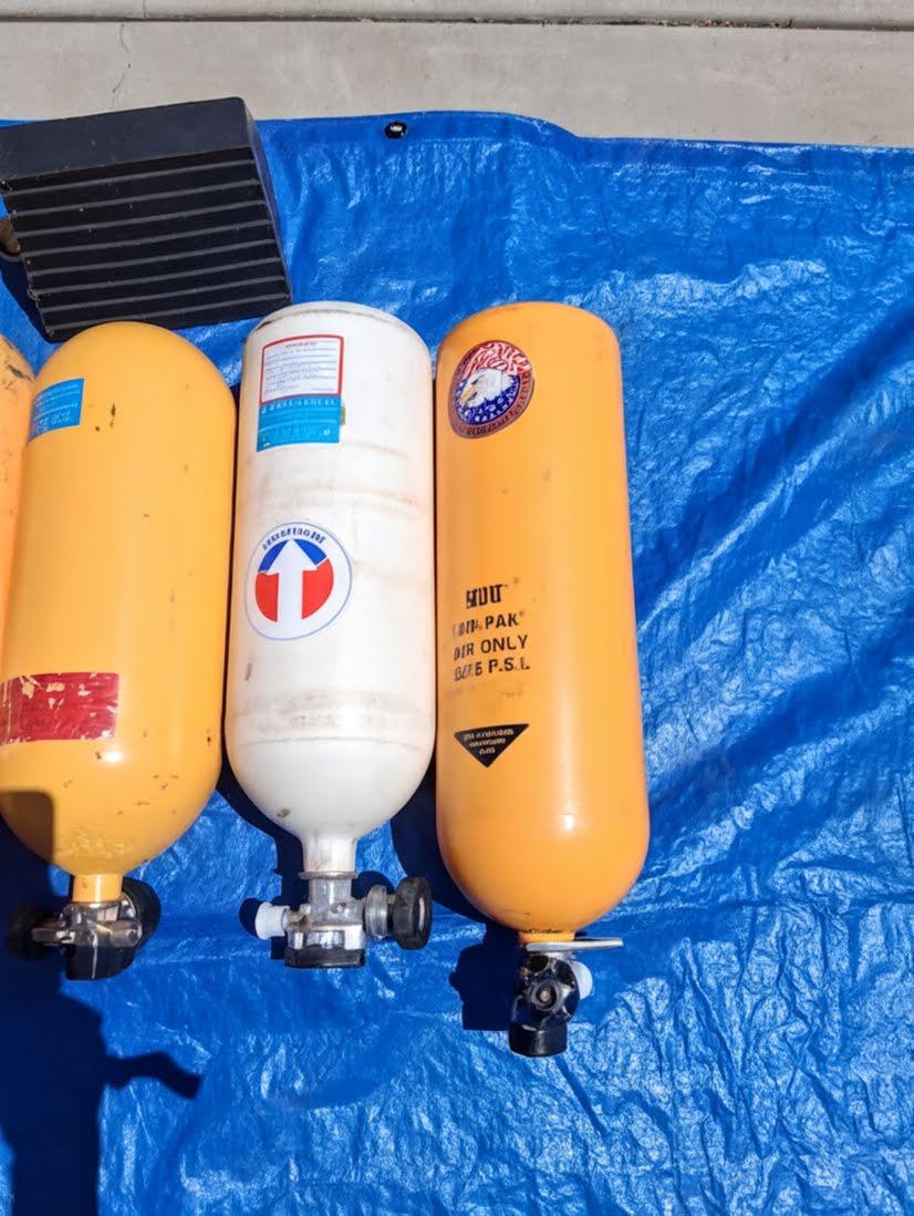 5 Steel 30 Minute SCBA Air Storage Cylinders, (Scott, MSA, ISI, Draeger, Interspiro) - image 2