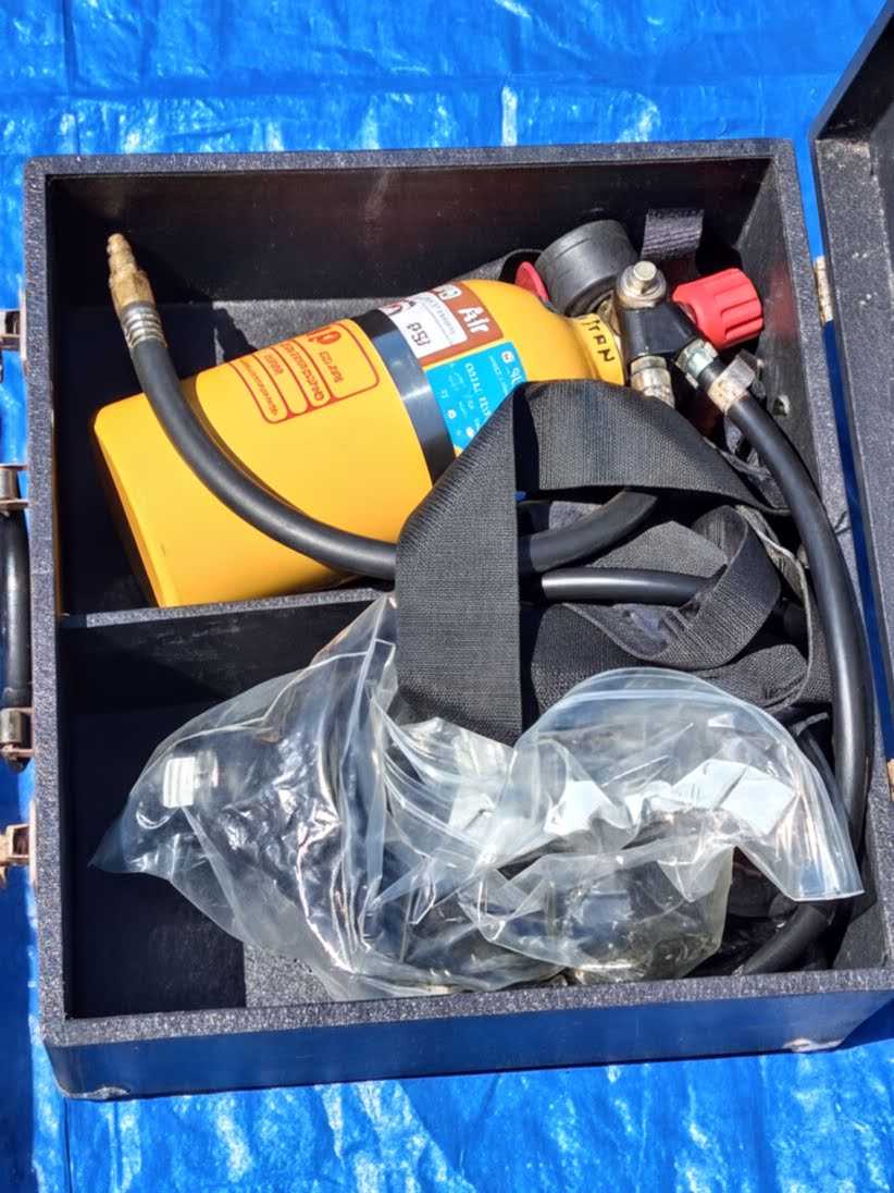 6-ISI Arap/Escape Supplied Air Respirators (SARs) Full-Face Mask and Tank TC-13F-165, 200 feet of Airline — photo 2