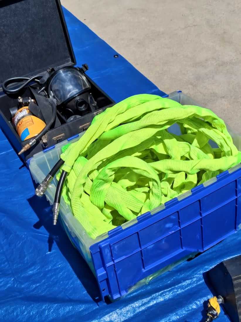 6-ISI Arap/Escape Supplied Air Respirators (SARs) Full-Face Mask and Tank TC-13F-165, 200 feet of Airline — photo 5