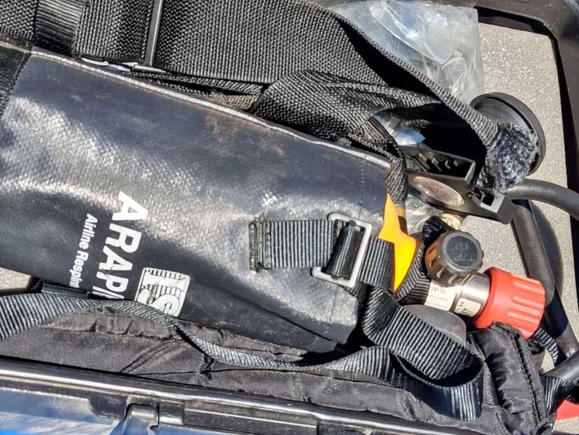 6-ISI Arap/Escape Supplied Air Respirators (SARs) Full-Face Mask and Tank TC-13F-165, 200 feet of Airline — photo 4