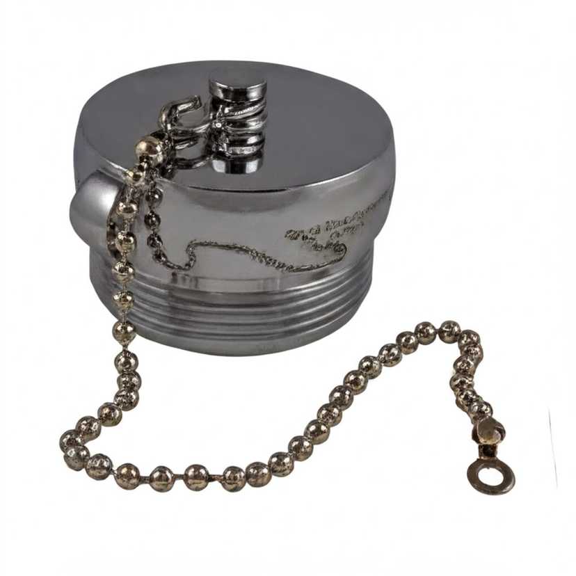 South Park Corporation 2.5" NST Chrome Plated Finish Hose Plug with Chain