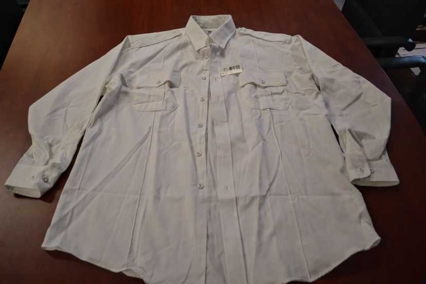 Horace Small Firefighter Uniform Shirt White Long Sleeve 2XL — photo 2
