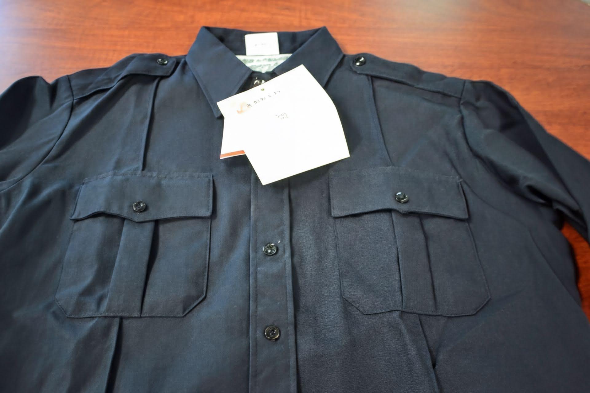 TOPPS DUPONT Public Safety Long Sleeve Navy Button-up Shirt(33 18-18.5") - image 2