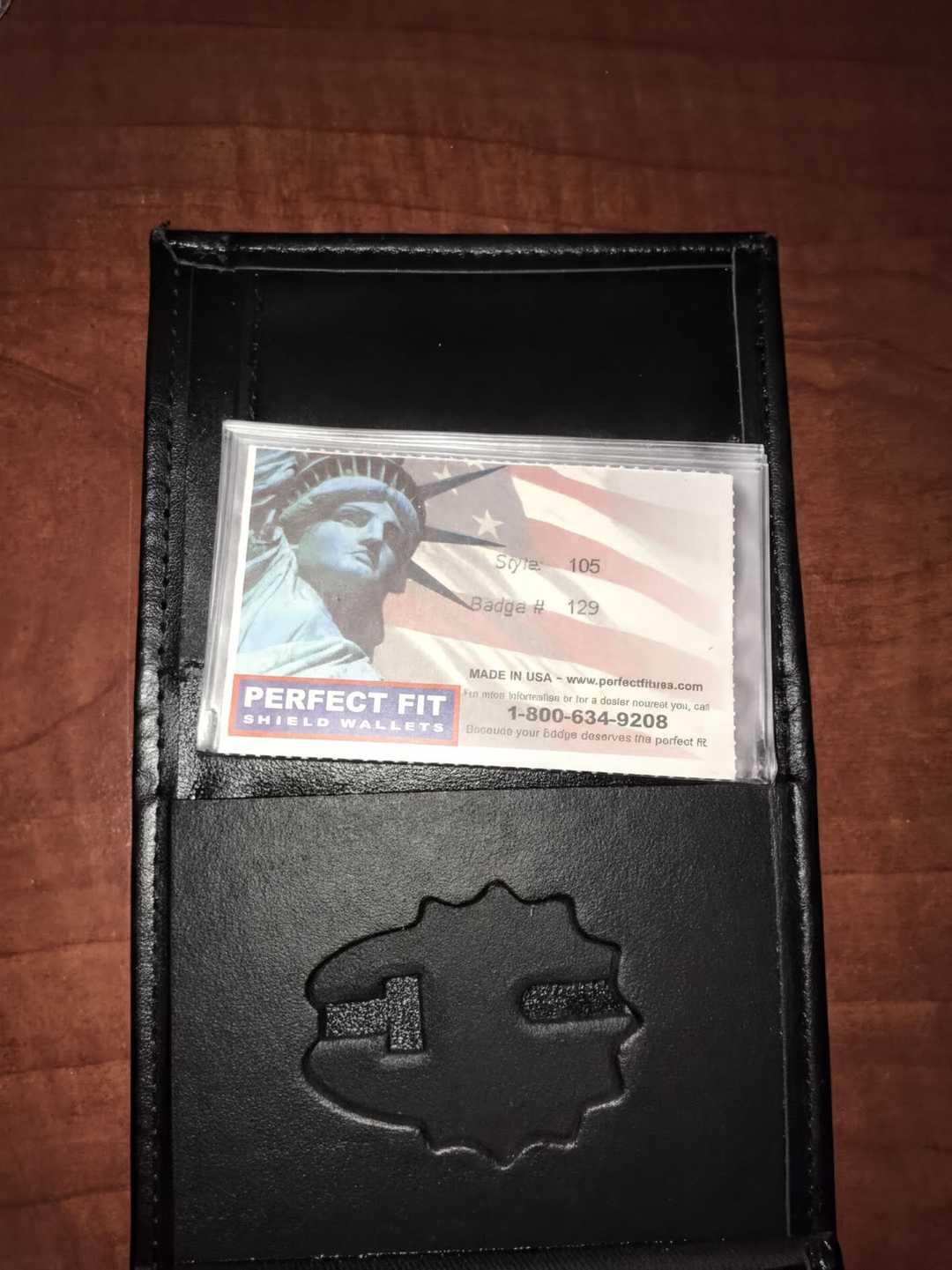 Fire Department Firefighter Perfect Fit Badge Wallet Style 105 Cut 129