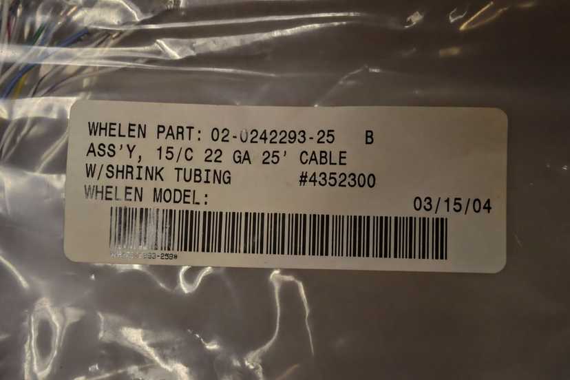 Whelen 15/C 22GA 25' Cable Assembly with Shrink Tubing — photo 2