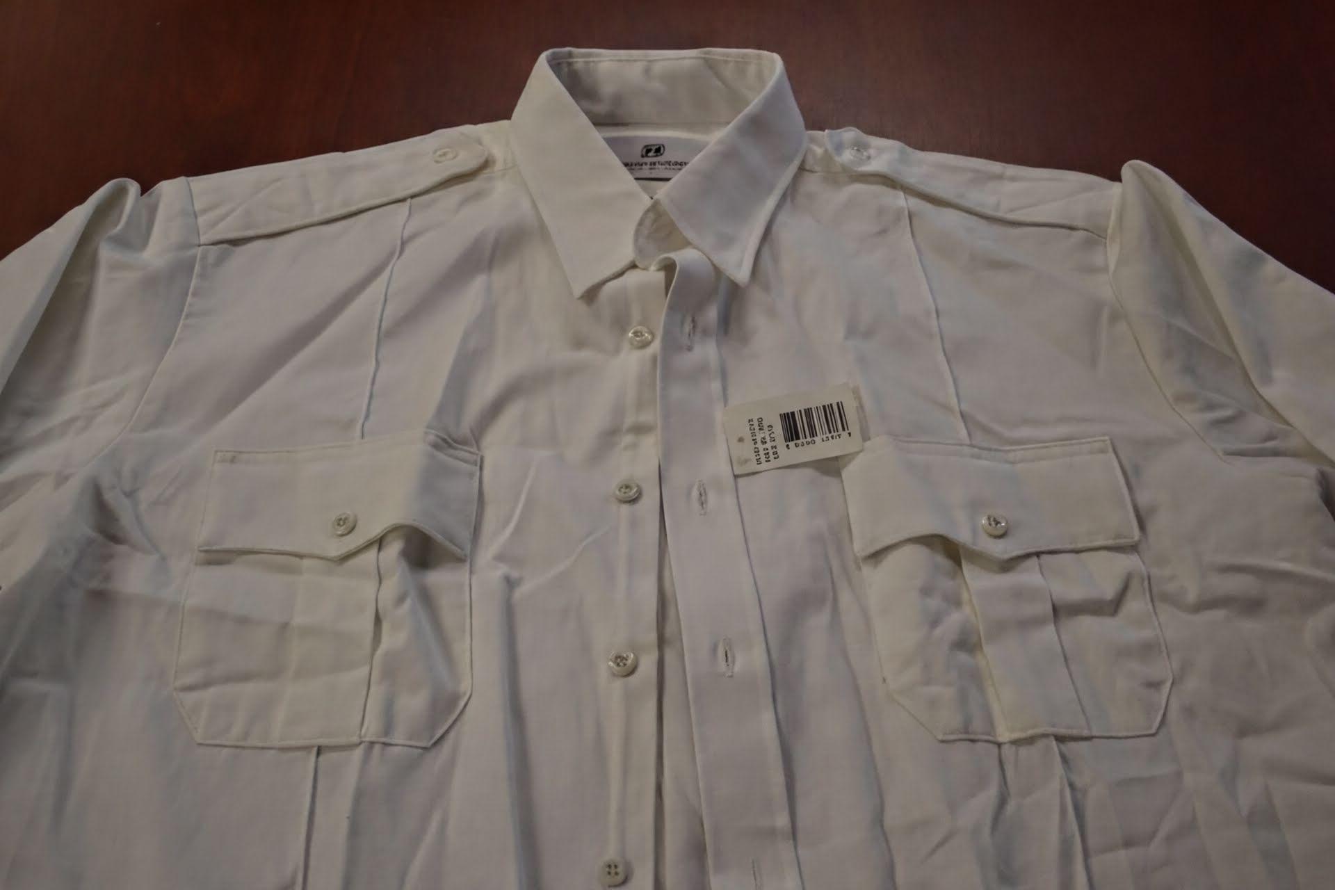 Horace Small Firefighter Uniform Shirt White Long Sleeve L - image 2