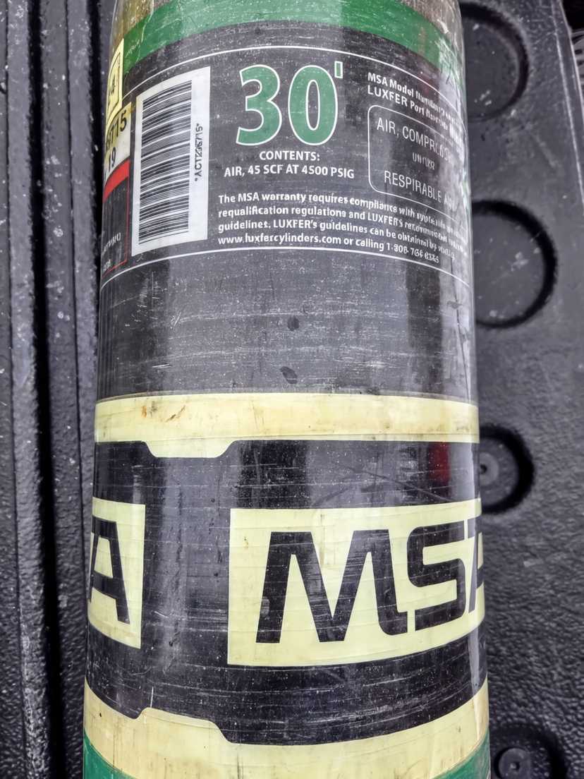 MSA G1 30-Minute 4500 SCBA bottle mfg 10/2019 current hydrostatic test — photo 2
