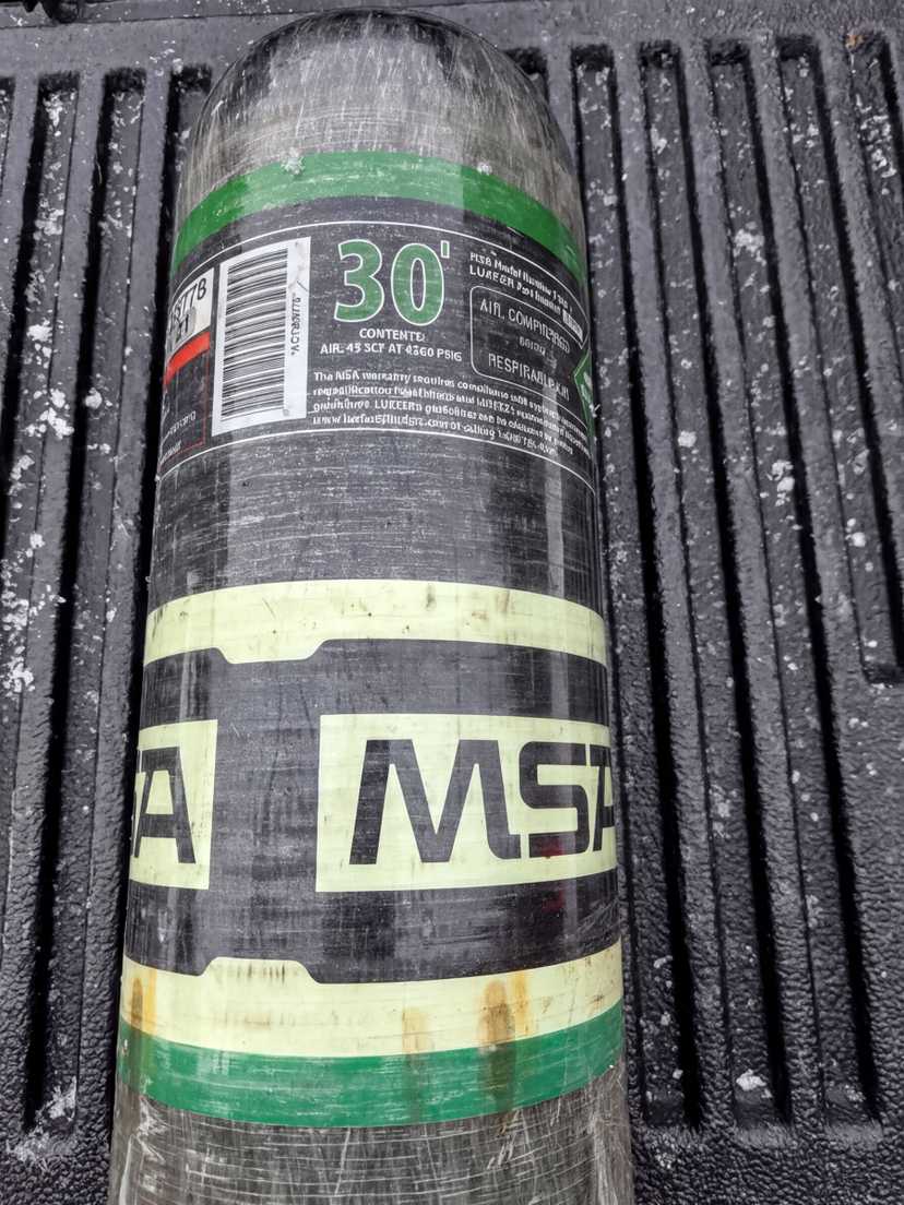 MSA G1 30-Minute 4500 SCBA bottle mfg 9/2021 current hydrostatic test — photo 2