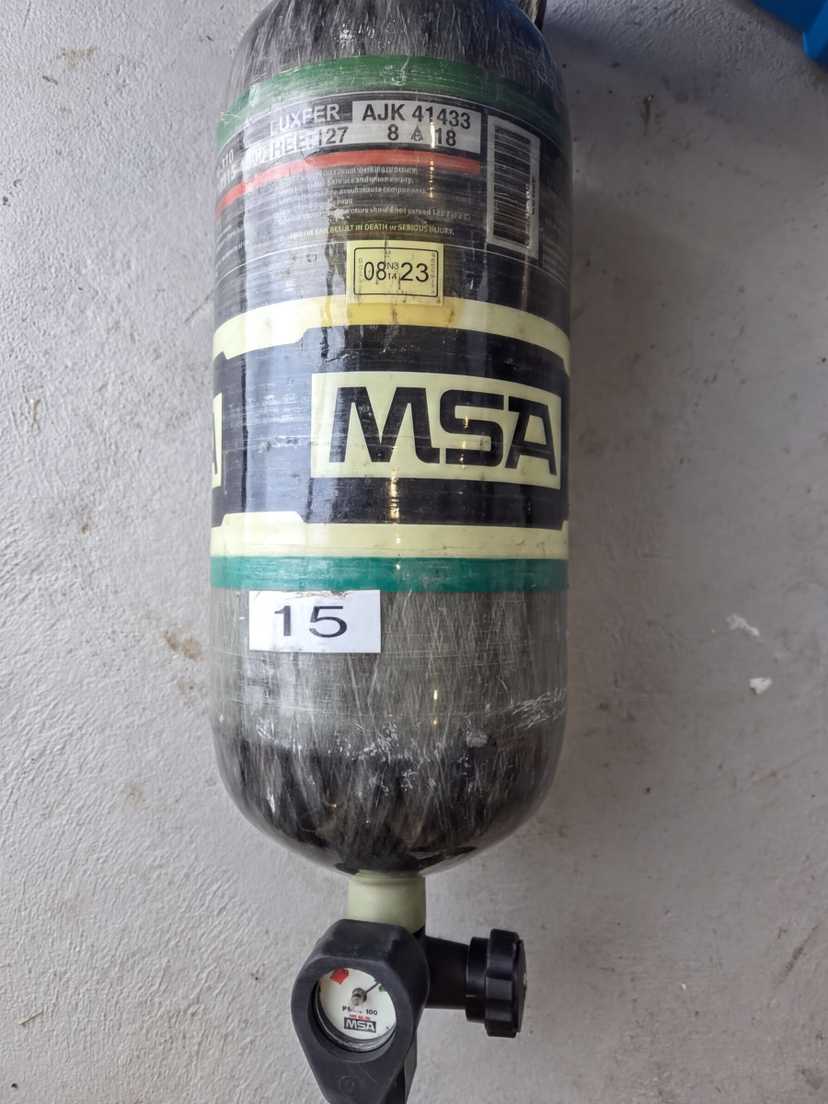MSA G1 45-Minute 4500 SCBA bottle mfg 8/2018 current hydrostatic test