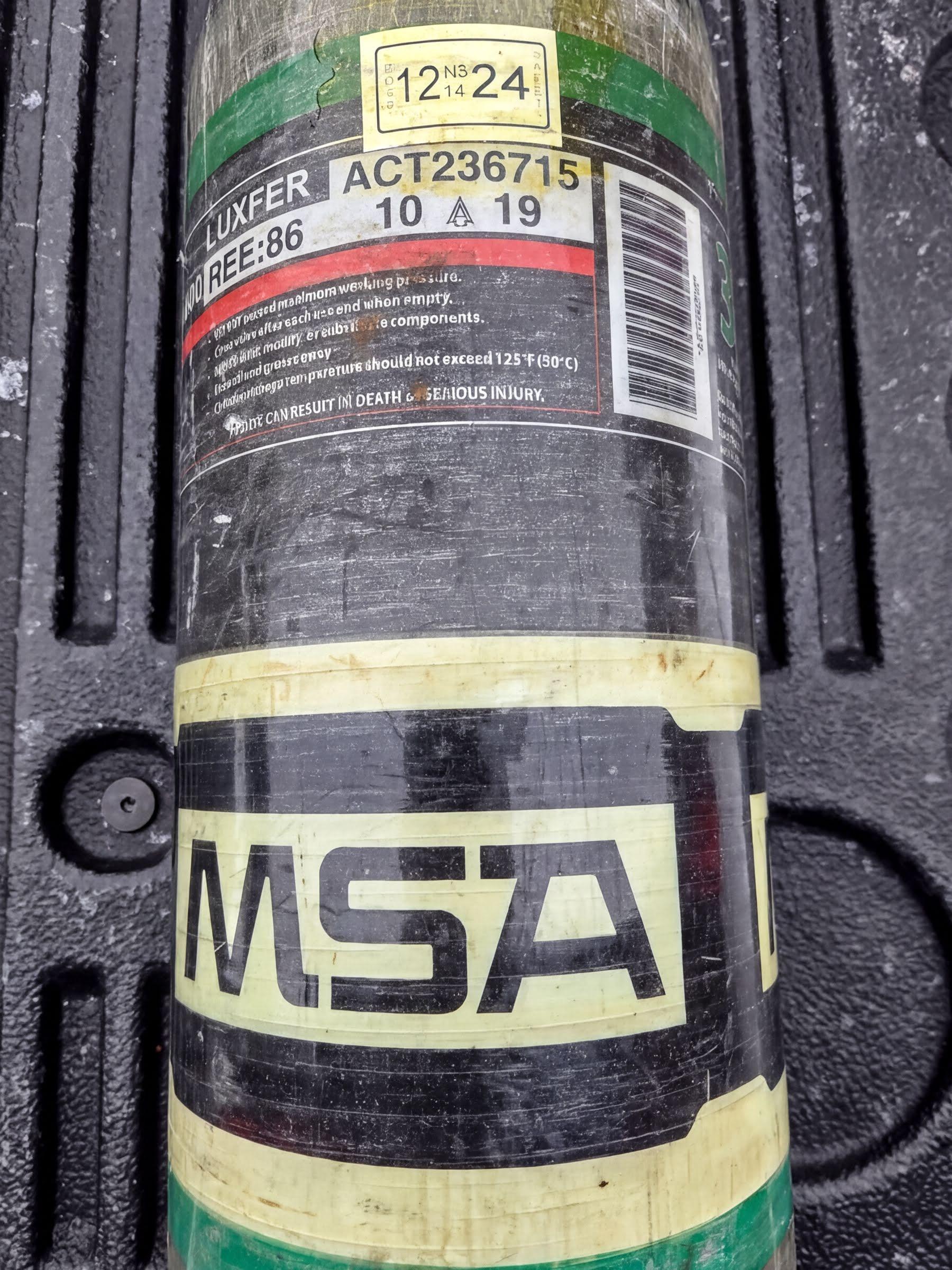 MSA G1 30-Minute 4500 SCBA bottle mfg 10/2019 current hydrostatic test - image 3