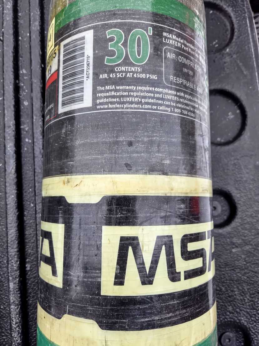 MSA G1 30-Minute 4500 SCBA bottle mfg 10/2019 current hydrostatic test — photo 4