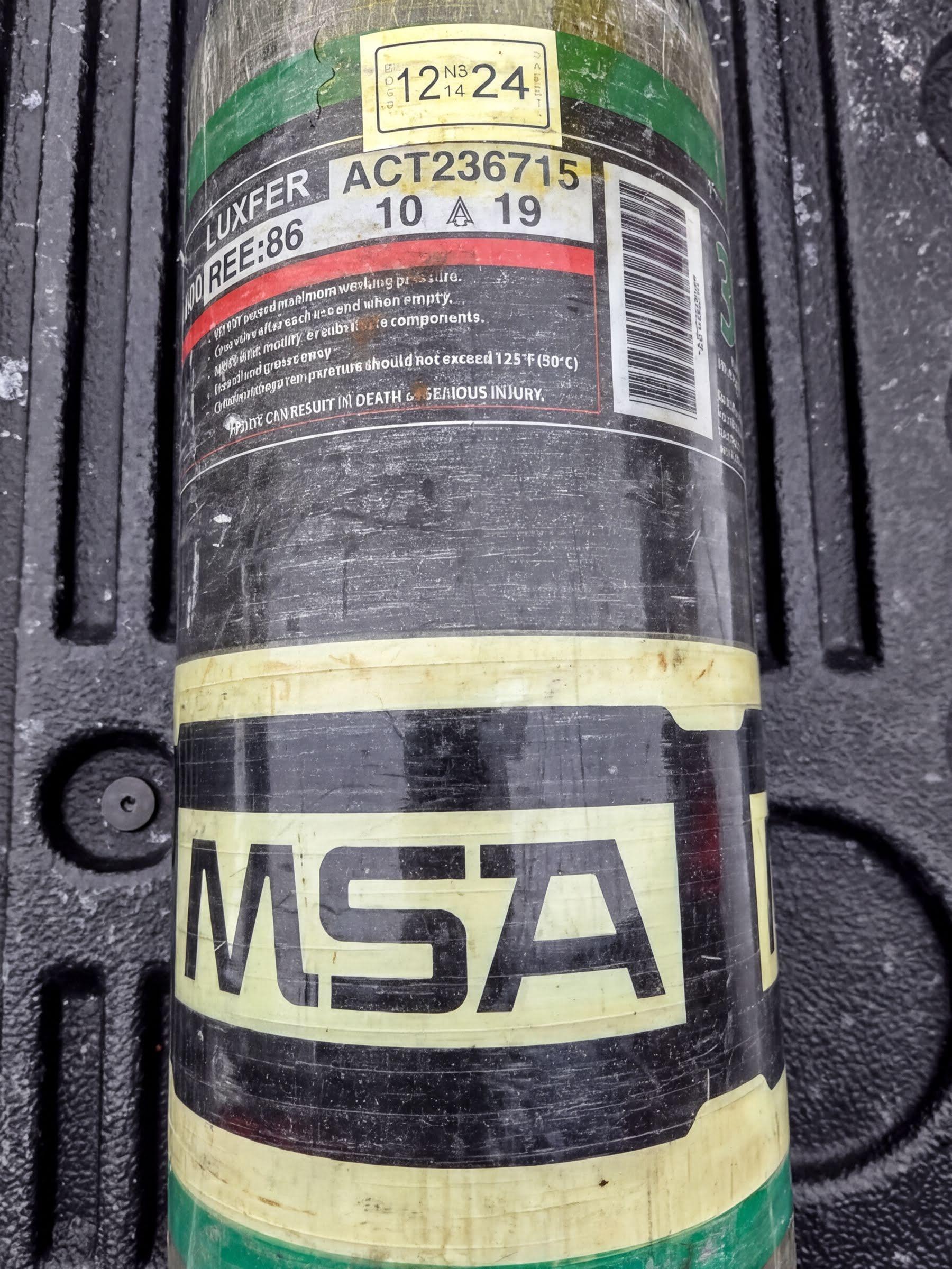 MSA G1 30-Minute 4500 SCBA bottle mfg 10/2019 current hydrostatic test - image 1