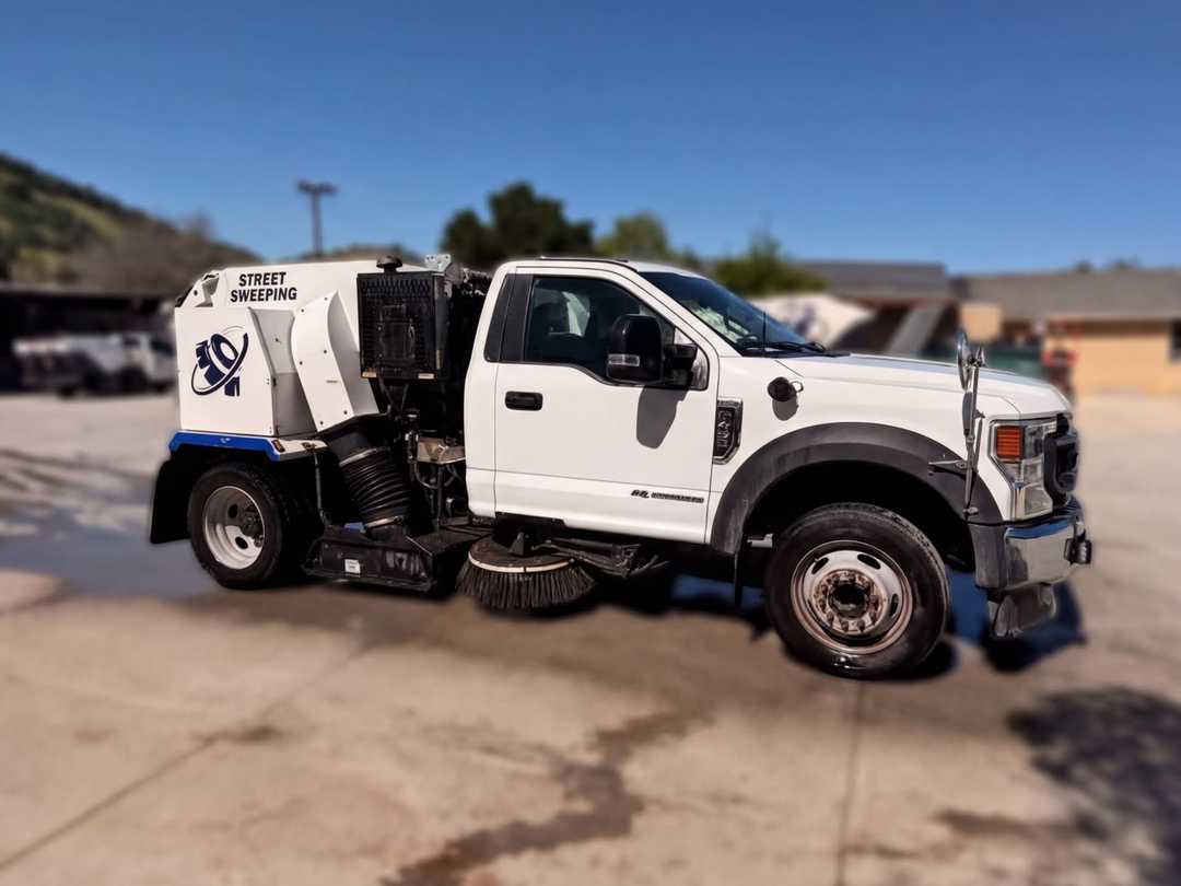 2022 Ford F-450 with 2023 Tymco 210 Sweeper