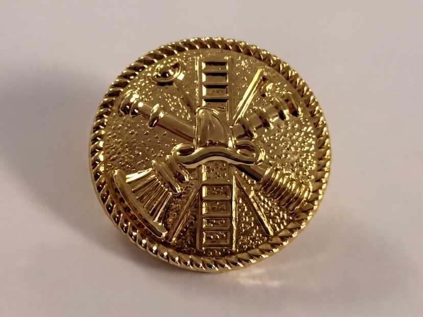 Smith & Warren raised Fire Scramble Seal collar insignia-C196-NEW